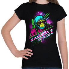 PRINTFASHION Space Monkey - Női póló - Fekete