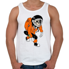 PRINTFASHION Space Skate Monkey - Férfi atléta - Fehér atléta, trikó