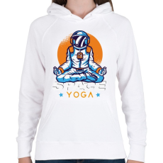 PRINTFASHION Space Yoga - Női kapucnis pulóver - Fehér