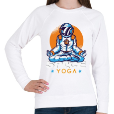 PRINTFASHION Space Yoga - Női pulóver - Fehér