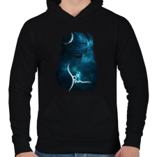 PRINTFASHION spacemascream-01.png - Férfi kapucnis pulóver - Fekete férfi pulóver, kardigán