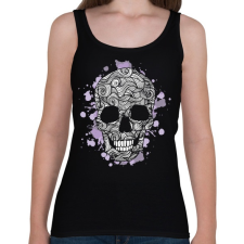 PRINTFASHION Spagetti koponya - Női atléta - Fekete női trikó