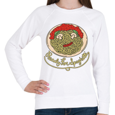 PRINTFASHION Spagetti - Női pulóver - Fehér női pulóver, kardigán