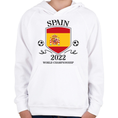 PRINTFASHION Spain 2022 - Gyerek kapucnis pulóver - Fehér