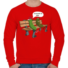 PRINTFASHION Spanok - Férfi pulóver - Piros