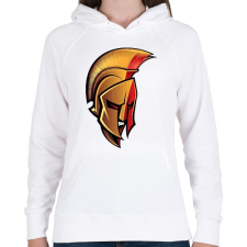 PRINTFASHION Sparta - Női kapucnis pulóver - Fehér női pulóver, kardigán