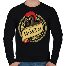 PRINTFASHION Spártai - Férfi pulóver - Fekete