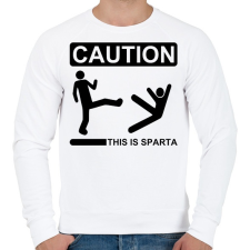 PRINTFASHION Spártai katolikus - Férfi pulóver - Fehér férfi pulóver, kardigán