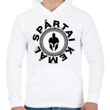 PRINTFASHION Spártai Kemál - Férfi kapucnis pulóver - Fehér férfi pulóver, kardigán