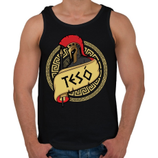 PRINTFASHION Spártai tesó - Férfi atléta - Fekete