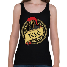 PRINTFASHION Spártai tesó - Női atléta - Fekete női trikó