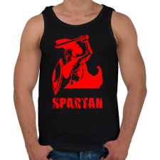 PRINTFASHION spartan - Férfi atléta - Fekete atléta, trikó