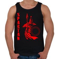 PRINTFASHION spartan - Férfi atléta - Fekete atléta, trikó