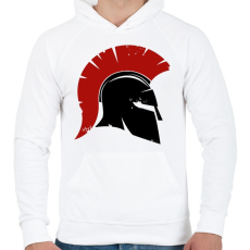 PRINTFASHION Spartan  - Férfi kapucnis pulóver - Fehér