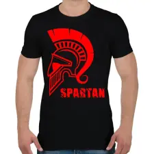 PRINTFASHION spartan - Férfi póló - Fekete férfi póló
