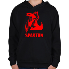 PRINTFASHION spartan - Gyerek kapucnis pulóver - Fekete