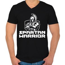 PRINTFASHION Spartan harcos - Férfi V-nyakú póló - Fekete