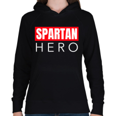 PRINTFASHION SPARTAN HERO - Női kapucnis pulóver - Fekete