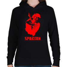 PRINTFASHION spartan - Női kapucnis pulóver - Fekete női pulóver, kardigán