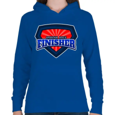 PRINTFASHION SPARTAN RACE FINISHER 2 - Női kapucnis pulóver - Királykék