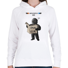 PRINTFASHION Spawn Killing - Női kapucnis pulóver - Fehér