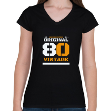 PRINTFASHION Special edition original 80 - Női V-nyakú póló - Fekete női póló