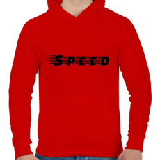 PRINTFASHION Speed - Férfi kapucnis pulóver - Piros