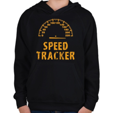 PRINTFASHION speed tracker - Gyerek kapucnis pulóver - Fekete