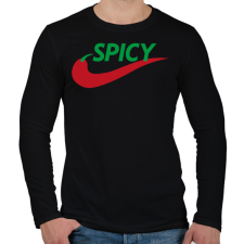 PRINTFASHION Spicy - Férfi hosszú ujjú póló - Fekete férfi póló