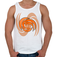 PRINTFASHION spiral1_orange - Férfi atléta - Fehér