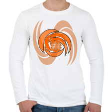 PRINTFASHION spiral1_orange - Férfi hosszú ujjú póló - Fehér férfi póló