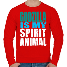 PRINTFASHION Spirit Animal - Férfi pulóver - Piros férfi pulóver, kardigán