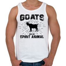 PRINTFASHION Spirit animal - Goat - Férfi atléta - Fehér atléta, trikó