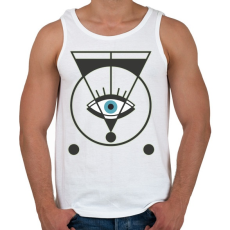 PRINTFASHION Spiritual eye - mindent látó szem - Férfi atléta - Fehér