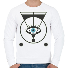 PRINTFASHION Spiritual eye - mindent látó szem - Férfi pulóver - Fehér