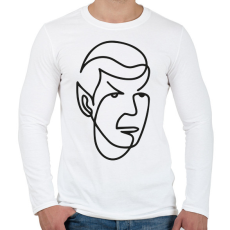 PRINTFASHION Spock - Férfi hosszú ujjú póló - Fehér