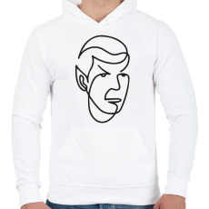 PRINTFASHION Spock - Férfi kapucnis pulóver - Fehér