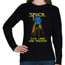 PRINTFASHION spock - Női pulóver - Fekete női pulóver, kardigán