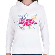PRINTFASHION Spongyabob Egy mentalbreakdownnal később... - Női kapucnis pulóver - Fehér női pulóver, kardigán
