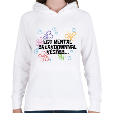 PRINTFASHION Spongyabob Egy mentalbreakdownnal később... - Női kapucnis pulóver - Fehér női pulóver, kardigán