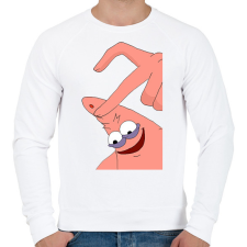 PRINTFASHION Spongyabob és Patrick páros minta - Férfi pulóver - Fehér férfi pulóver, kardigán