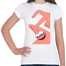 PRINTFASHION Spongyabob és Patrick páros minta - Női póló - Fehér