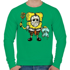 PRINTFASHION Spongyabob Thriller - Férfi pulóver - Zöld