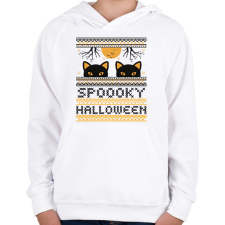 PRINTFASHION SPOOKY HALLOWEEN - Gyerek kapucnis pulóver - Fehér gyerek pulóver, kardigán