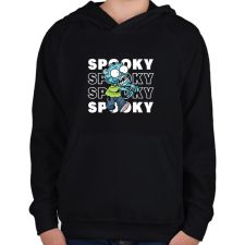 PRINTFASHION Spooky Halloween Zombie - Gyerek kapucnis pulóver - Fekete gyerek pulóver, kardigán