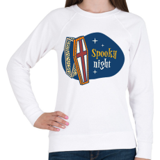 PRINTFASHION Spooky night - Női pulóver - Fehér