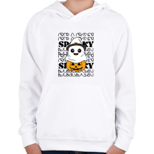 PRINTFASHION Spooky szellem - Gyerek kapucnis pulóver - Fehér gyerek pulóver, kardigán