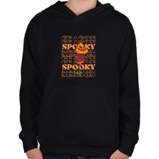 PRINTFASHION Spooky töki - Gyerek kapucnis pulóver - Fekete