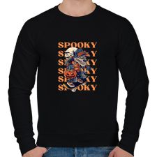 PRINTFASHION Spooky wolf - Férfi pulóver - Fekete férfi pulóver, kardigán