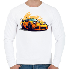 PRINTFASHION Sport autó - Férfi pulóver - Fehér